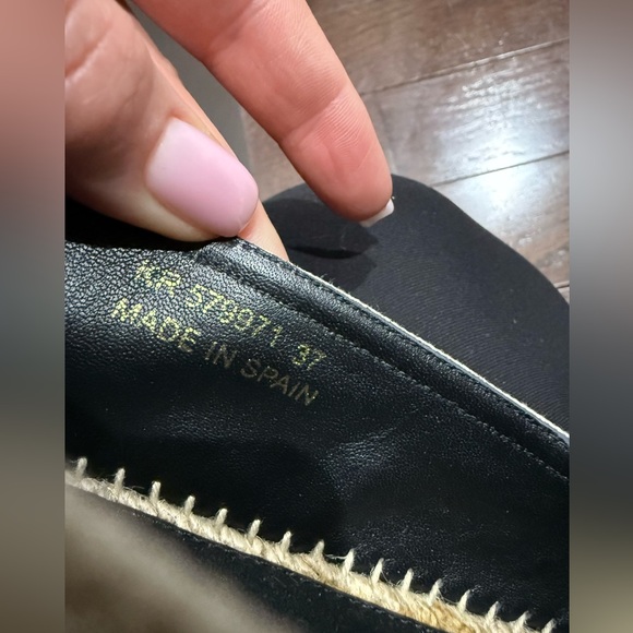 SAINT LAURENT EMBROIDERED ESPADRILLES IN CANVAS, NATURAL BEIGE, SIZE 37 - Picture 9 of 10